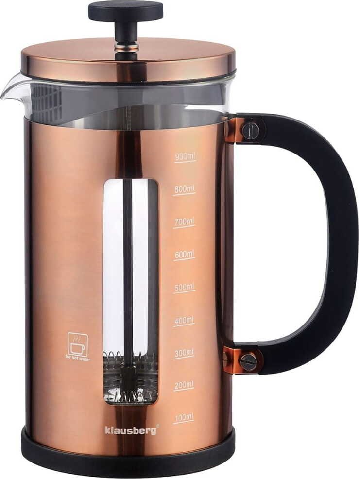 1.0L French Press Zaparzacz do Kawy lub Herbaty Dzbanek do Kawy Zaparzacz do Herbaty Klausberg Kb-7740 Rosegold