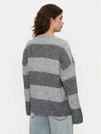 Swetry damskie - Noisy May Sweter Sutton 27031244 Szary Loose Fit - miniaturka - grafika 1