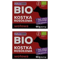 Buliony i przyprawy w kostkach - NaturaVena Kostka rosołowa wołowa bezglutenowa Zestaw 2 x 66 g Bio - żywność - miniaturka - grafika 1