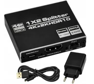 Kable - Splitter Hdmi 2.0 1X2 4K Uhd Hdcp 2.2 Rozdzielacz - miniaturka - grafika 1