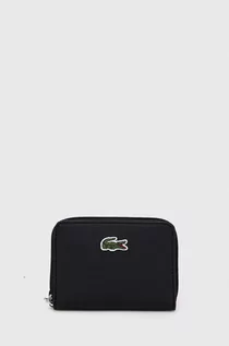 Portfele - Lacoste portfel damski kolor czarny - grafika 1