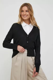 Calvin Klein sweter wełniany damski kolor czarny lekki - Swetry damskie - miniaturka - grafika 1
