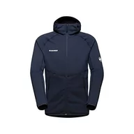 Kurtki męskie - Mammut Męska kurtka z kapturem Aconcagua Ml [101401] Midlayer (1 opakowanie), morski, L - miniaturka - grafika 1