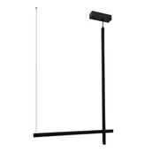 Lampy sufitowe - Wisząca lampa nad wyspę no. 4 5063 Shilo słupek kuchenna czarna - miniaturka - grafika 1