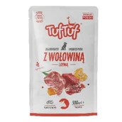 Mokra karma dla psów - BULT Tuf Tuf Karma mokra dla psa wołowina saszetka 500g - miniaturka - grafika 1
