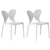 Fotele i krzesła ogrodowe - BELIANI Zestaw 2 krzeseł ogrodowych LARISSA Jasnoszary - miniaturka - grafika 1