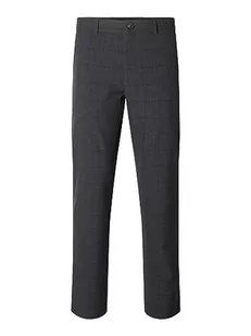 SELETED HOMME Spodnie męskie, Grey/Checks:navy, 33W / 34L - Spodnie męskie - miniaturka - grafika 1
