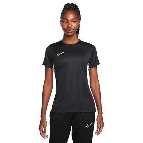 Nike Damskie W Nk Df Acd23 Top Ss Branded, Black/Black/Metallic Gold, DX0521-013, XL