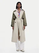 Płaszcze damskie - Desigual Trencz 25SWEW49 Beżowy Loose Fit - miniaturka - grafika 1