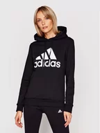 Bluzy damskie - Adidas Bluza W Bl Fl Hd GL0653 Czarny Regular Fit - miniaturka - grafika 1