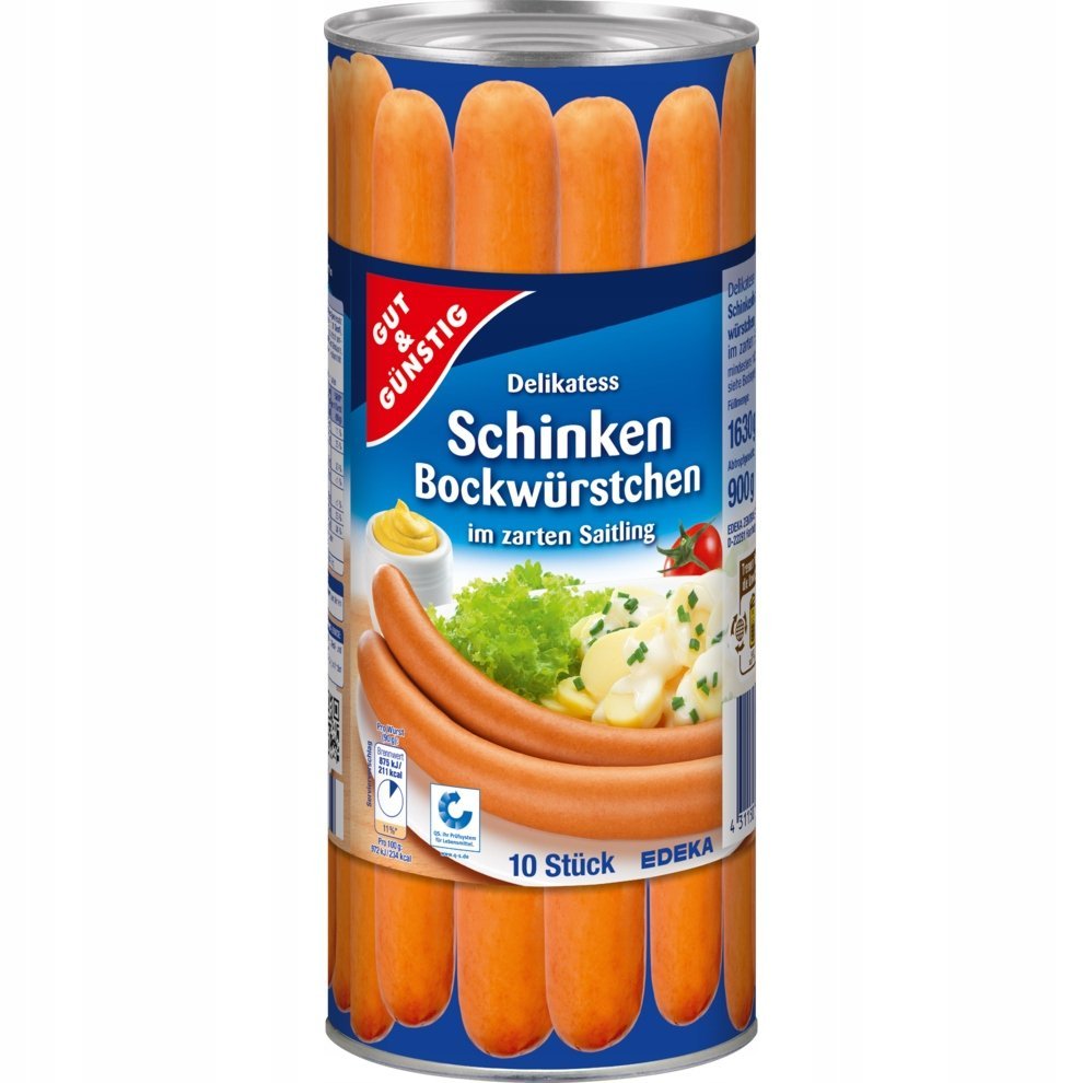 Niemiecki Bockwurst Puszka Żywność Długoterminowa