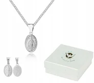 Biżuteria dla dzieci - CHRZEST ŚW. Srebrny łańcuszek 50 cm MEDALIK LM39X - miniaturka - grafika 1