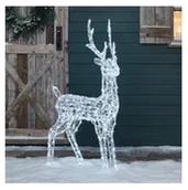 Ozdoby bożonarodzeniowe - Dekoracja świąteczna zewnętrzna renifer akrylowy oświetlenie 240 LED - miniaturka - grafika 1