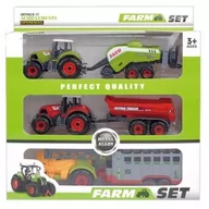 Samochody i pojazdy dla dzieci - Ciągnik Traktor maszyny rolnicze 6w1 zestaw farmer - miniaturka - grafika 1