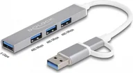 Huby USB - 4-portowy wąski koncentrator USB z USB typu C lub USB Typ-A - miniaturka - grafika 1