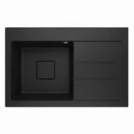 Zlewozmywaki - ZLEWOZMYWAK GRANITOWY LAVELLO QUBE 1.0 CZARNY PRAWY - miniaturka - grafika 1