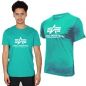 Odzież taktyczna i umundurowanie - Koszulka Alpha Industries Basic 100501 676 - Miętowa L - miniaturka - grafika 1