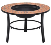 Paleniska ogrodowe - Okrągłe dekoracyjne palenisko ogrodowe terakota P1-K01 - miniaturka - grafika 1