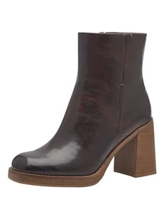 Marco Tozzi Damskie botki Zip+Slip 2-25347-43 modne kozaki, Cafe, 42 EU, kawa, 42 EU - Kozaki damskie - miniaturka - grafika 1