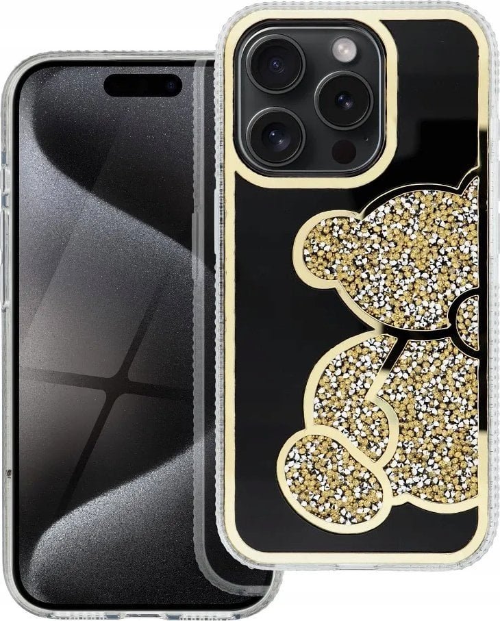 OEM Futerał TEDDY BEAR do IPHONE 16 złoty