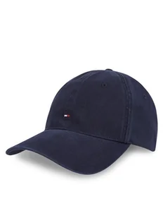 Tommy Hilfiger Czapka z daszkiem Essential Flag Soft Cap AW0AW17131 Granatowy - Czapki damskie - miniaturka - grafika 1