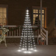 Oświetlenie świąteczne - Lumarko Choinka do montażu na maszcie, 108 zimnych białych LED, 180 cm - miniaturka - grafika 1