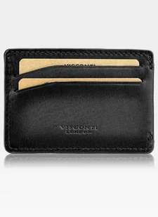 Etui Cardholder Męskie Skórzane Visconti Na Karty Slim Ciemny Szary - Portfele - miniaturka - grafika 1