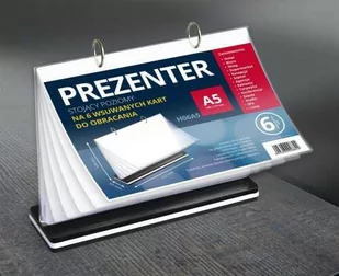ARGO Stojak na ulotki prezenter stojący A5 poziomy 601275 - Artykuły biurowe - miniaturka - grafika 1