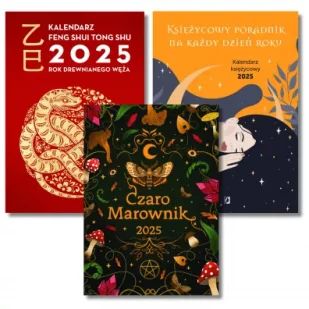 Zestaw CzaroMarownik 2025, Kalendarz Księżycowy 2025 i Kalendarz Feng Shui Tong Shu 2025 - Ezoteryka - miniaturka - grafika 1