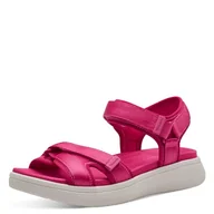 Moda i Uroda OUTLET - Tamaris Damskie sandały płaskie 1-28262-42, Fuxia, 40 EU - miniaturka - grafika 1