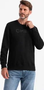 Ombre Klasyczna dresowa męska bluza z napisem czarna V4 OM-SSPS-0181 XXL - Bluzy męskie - miniaturka - grafika 1