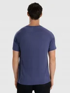 Koszulki męskie - T-SHIRT TREKKINGOWY MĘSKI 4F Z WEŁNY MERINO TFTSM1526 AW25 XXL - miniaturka - grafika 1