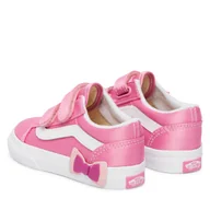 Buty dla dziewczynek - Sneakersy Vans Old Skool V Bow VN000E9WFRQ1 Różowy - miniaturka - grafika 1