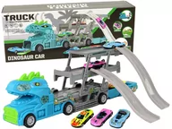 Samochody i pojazdy dla dzieci - Tir Laweta Dinozaur Rozkładana z Wyrzutnią 3 Autka - miniaturka - grafika 1