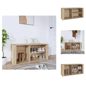 Szafki na buty - vidaXL Stojak na buty dąb sonoma 100x35x45 cm materiał drewnopochodny - Stojaki i szafki na buty - miniaturka - grafika 1