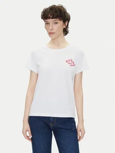 Pepe Jeans T-Shirt Rosey PL506070 Biały Regular Fit - Koszulki i topy damskie - miniaturka - grafika 1