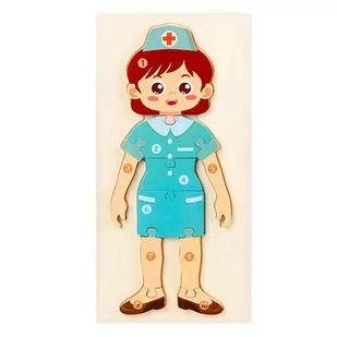 Puzzle drewniane - Zawody - Pielęgniarka - Puzzle - miniaturka - grafika 1