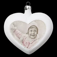 Bombki - Bombka choinkowa EUROFIRANY Lagal, biała, 10 cm - miniaturka - grafika 1