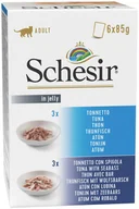 Mokra karma dla kotów - Schesir w galarecie, saszetki, 6 x 85 g - Zestaw: tuńczyk i tuńczyk z labraksem - miniaturka - grafika 1