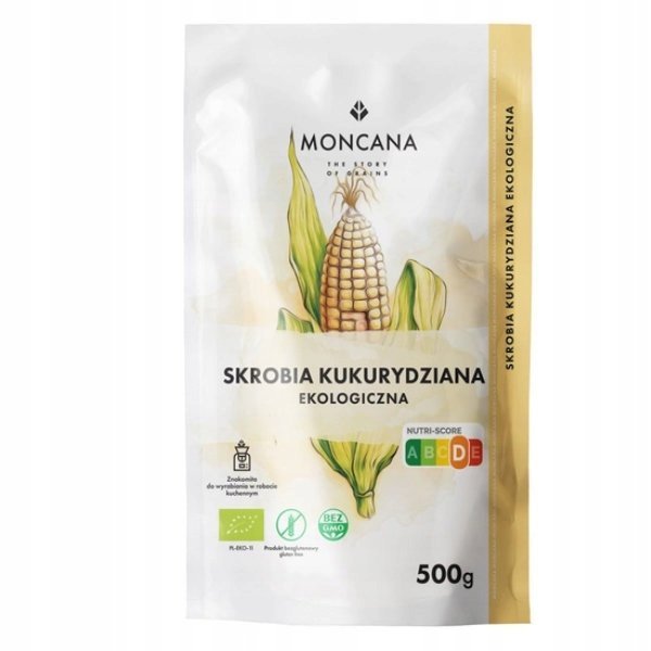 Bezglutenowa skrobia kukurydziana ekologiczna 500g Moncana