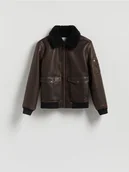 Kurtki męskie - Reserved - Kurtka pilotka - ciemnobrązowy - miniaturka - grafika 1