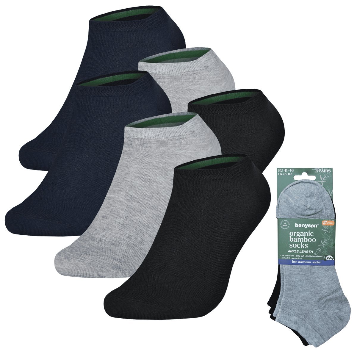 Stopki męskie skarpetki bambusowe 3 pary 41-46 ekstra miękkie oddychające