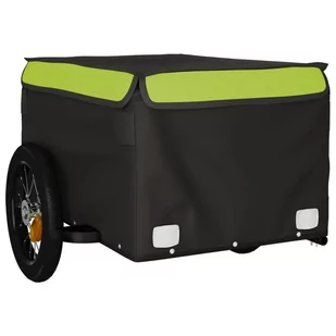 Przyczepka rowerowa, czarno-zielona, 30 kg, żelazo Lumarko! - Przyczepki rowerowe - miniaturka - grafika 5