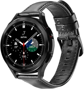 Dux Ducis Leather Strap pasek do Samsung Galaxy Watch / Huawei Watch / Honor Watch (20mm band) skórzana opaska czarny (Business Version) - Akcesoria do smartwatchy - miniaturka - grafika 1