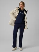 Spodnie sportowe damskie - 4F Spodnie dresowe z modalem damskie - granatowe XS - miniaturka - grafika 1