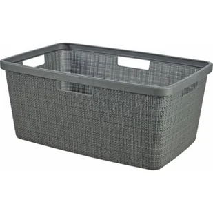 Curver Kosz na pranie Jute 245981 46L Ciemnoszary 245981 - Kosze na bieliznę - miniaturka - grafika 1