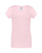 Odzież robocza - T-shirt Damski różowy dekolt w serek roz. L - miniaturka - grafika 1