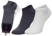 Skarpetki męskie - Tommy Hilfiger Męskie Skarpety Skarpetki Stopki 2P White/Grey 39-42 - miniaturka - grafika 1