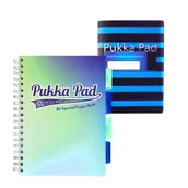 Zeszyty szkolne - Zestaw kołozeszyt w kratkę B5 100k z przekładkami morski Pukka Pads + Zeszyt Flex Pad B5 niebieski - miniaturka - grafika 1
