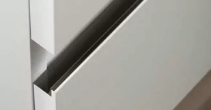 Uchwyt meblowy krawędziowy Grada 597 Aluminiowy Czarny - Zawiasy, okucia i inne akcesoria - miniaturka - grafika 1